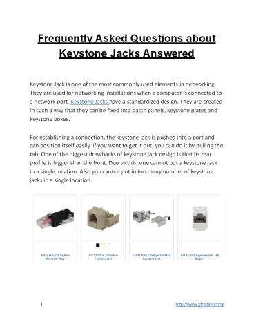 Frequently Asked Questions about Keystone Jack Answered