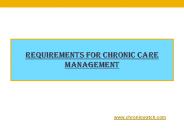 Requirements for Chronic Care Management