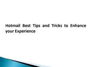 Hotmail Best Tips and Tricks to Enhance your Experience