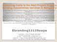 eBranding India is the Best Project Finance Funding Consultation services in Bengaluru PowerPoint PPT Presentation