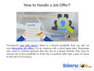 How to Handle a Job Offer?