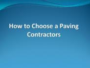 How to Choose Paving Contractors