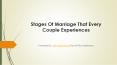 Stages of Marriage in Every Couples Life PowerPoint PPT Presentation