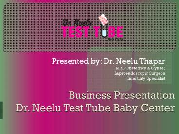 Dr. Neelu Test Tube Baby Center