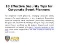 10 Effective Security Tips for Corporate Event Planners PowerPoint PPT Presentation