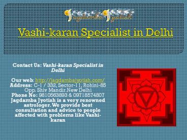 Vashikaran Specialist in Delhi-Best Astrologer