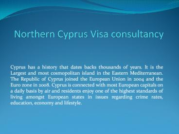 Northern Cyprus Visa consultancy in india