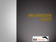 MBA Admission Essays