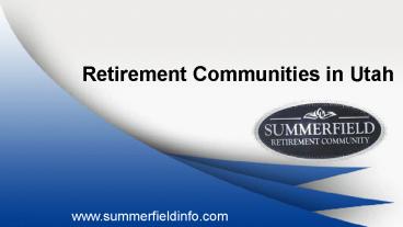 Retirement Communities In Utah | Senior Living Utah