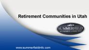 Retirement Communities In Utah | Senior Living Utah