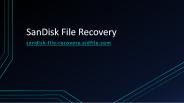 Sandisk File Recovery