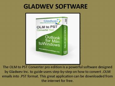 Convert .OLM emails to .PST