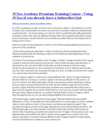 JVZoo Academy review demo-- JVZoo Academy FREE bonus