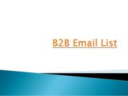 Effective B2B Email Lists Marketing
