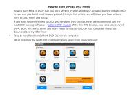 How to Burn MP4 to DVD Freely