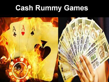 Cash Rummy Games