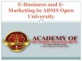 E-Business and E-Marketing in ABMS SWITZERLAND PowerPoint PPT Presentation