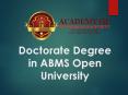 Doctorate Degree in ABMS SWITZERLAND PowerPoint PPT Presentation