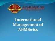 International Management of ABMSwiss