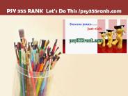 PSY 355 RANK  Let's Do This /psy355rank.com