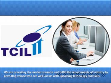 Six weeks industrial training in Chandigarh