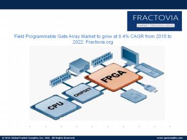 Field Programmable Gate Array Market in Asia Pacific to reach $4.2bn till 2022