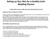 Skin Care for Wedding