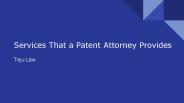 What are services that a Patent Attorney Provides