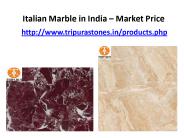 Italian Marble in India - Market Price