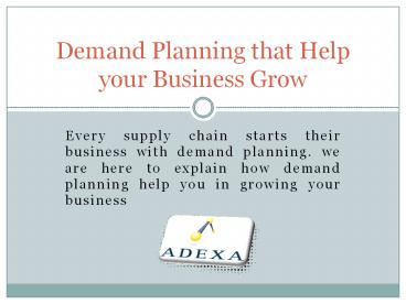 Supply Chain Planning-s&op: An Attribute based planning