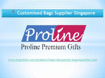 Customised Bags Supplier Singapore