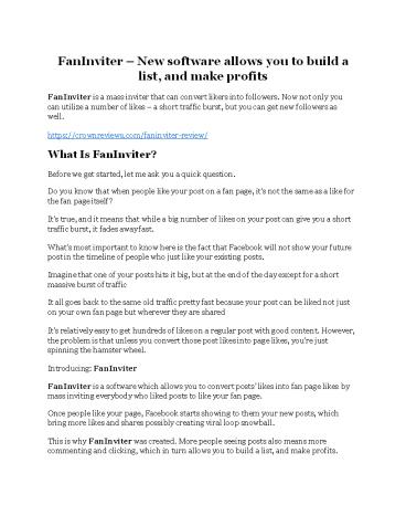 FanInviter Review-(GIANT) bonus & discount SUDDENLY!