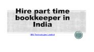 Hire part time bookkeeper in India