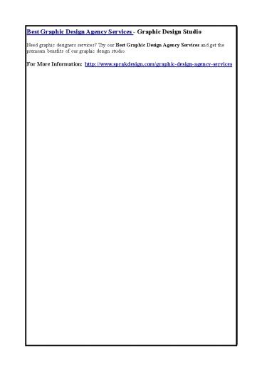 Best Graphic Design Agency Services - Graphic Design Studio