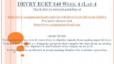 ECET 340 Week 4 iLab 4