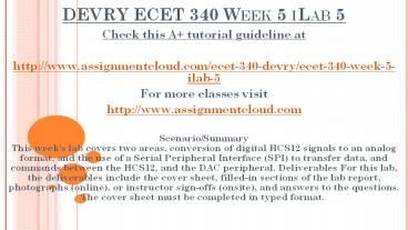 ECET 340 Week 5 iLab 5