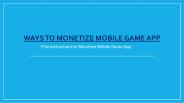 Five ways of Monetizing Mobile Ad Network