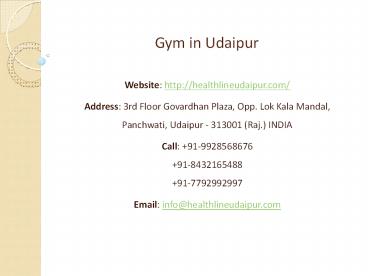 Gym in Udaipur