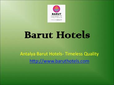 Antalya hotels - Best hotels in turkey