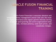 Oracle Fusion Financial Training