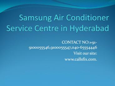 Samsung Air Conditioner Service Center in Hyderabad