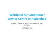 Whirlpool Air Conditioner Service Center in Hyderabad