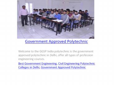 Government Approved Polytechnic