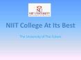 NIIT College At Its Best PowerPoint PPT Presentation