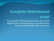 Complete Matrimonial script