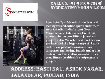 Buy fitness equipments from reliable seller