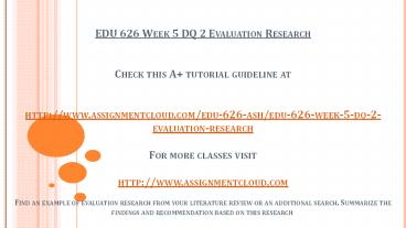 EDU 626 Week 4 DQ 1 Quantitative