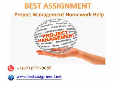 Project management homework help