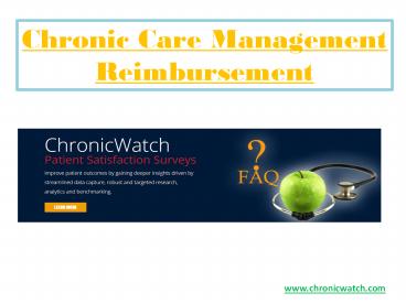 Chronic Care Management Reimbursement