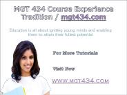 MGT 434 Course Experience Tradition / mgt434.com